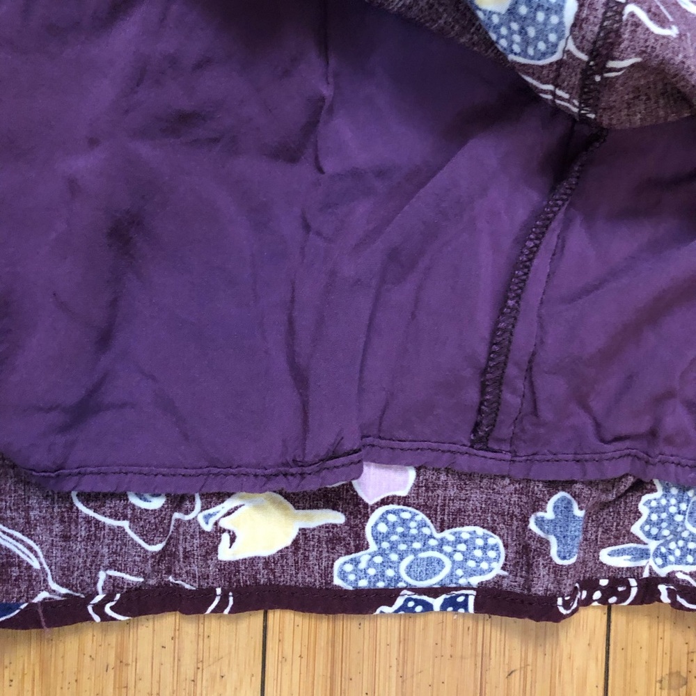 Modcloth Floral Print Flowy Chiffon Hi Low Yellow Plum Purple Maxi Dress size XL - Picture 12 of 16